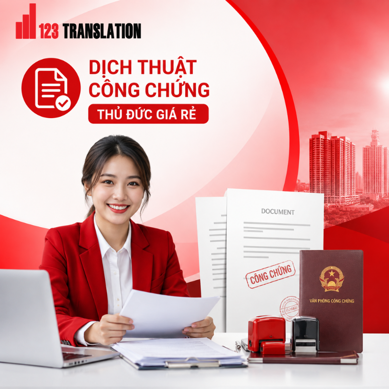 Dịch thuật công chứng Thủ Đức giá rẻ – Nhận dịch đa dạng hồ sơ, giấy tờ
