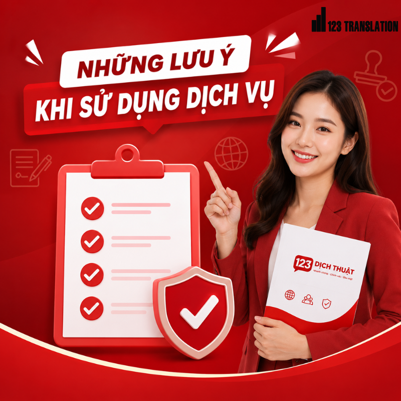 Cung cấp giấy tờ đầy đủ, thông tin chính xác và kiểm tra kỹ bản dịch trước khi nhận. Nên trao đổi rõ yêu cầu, thời gian hoàn thành và chi phí để tránh phát sinh không mong muốn.