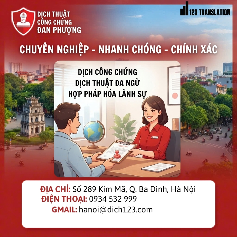 Dịch thuật công chứng Đan Phượng