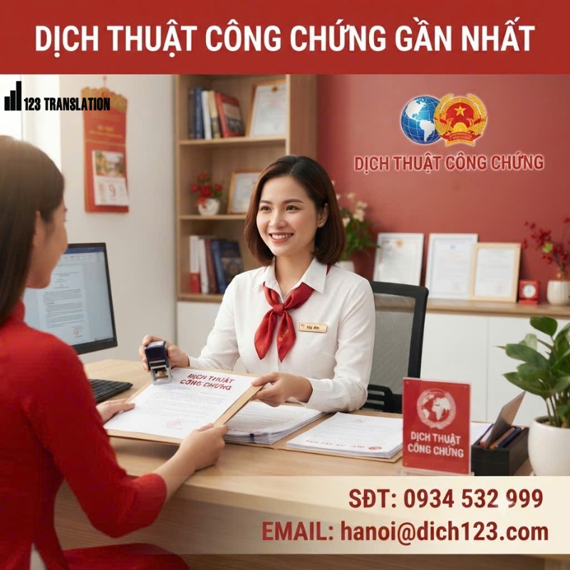 Dịch thuật công chứng gần nhất