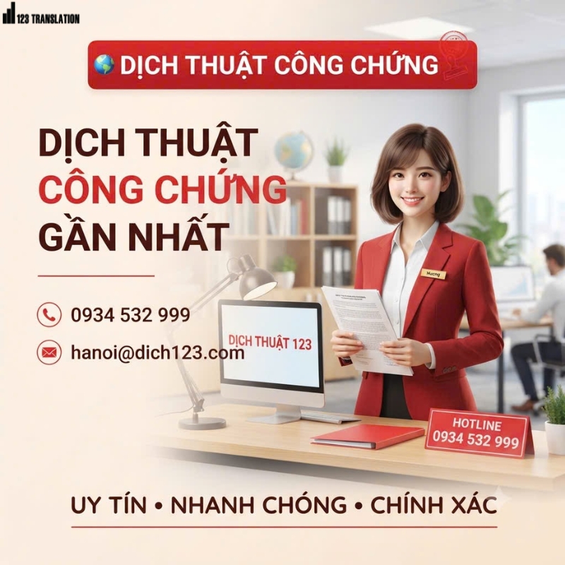 Dịch thuật công chứng gần nhất