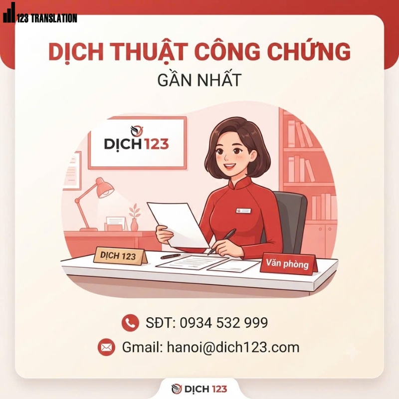 Dịch thuật công chứng gần nhất
