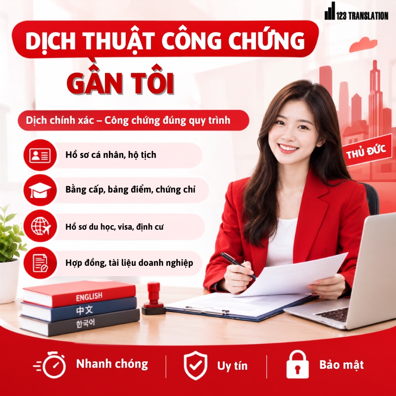 Dịch thuật công chứng gần tôi