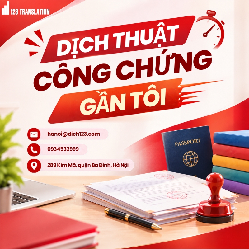 Dịch thuật công chứng gần tôi