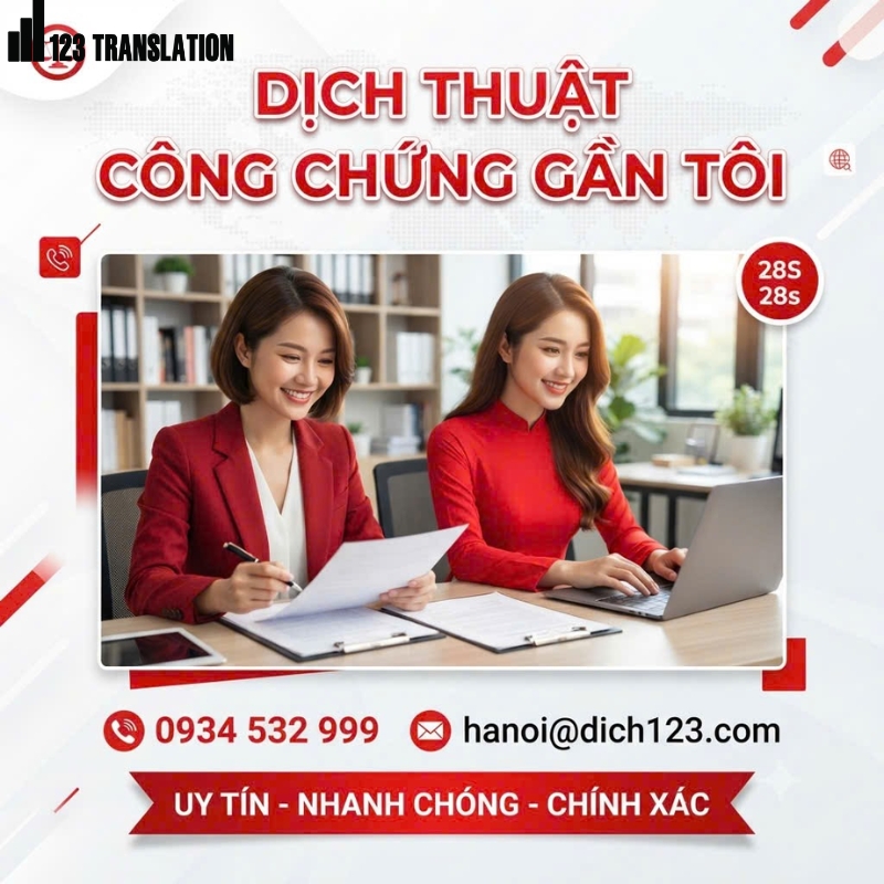 Dịch thuật công chứng gần tôi