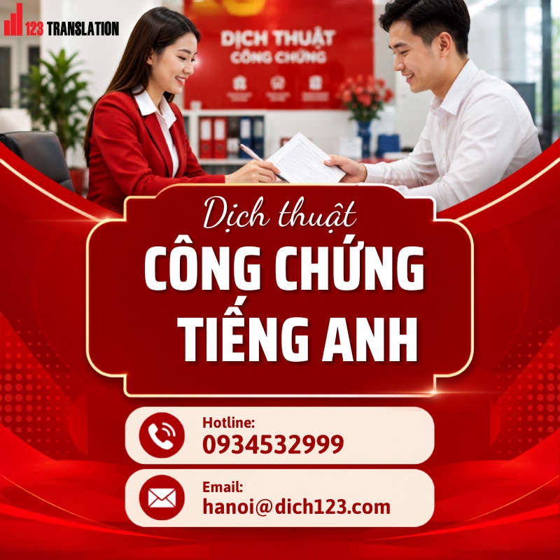Dịch thuật công chứng tiếng Anh