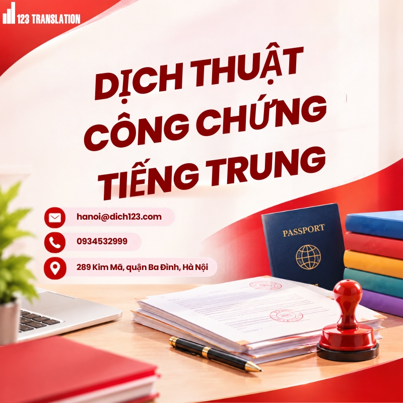 Dịch thuật công chứng tiếng Trung