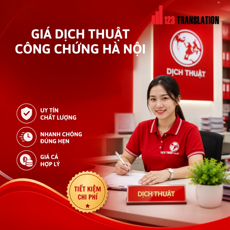 Giá dịch thuật công chứng Hà Nội