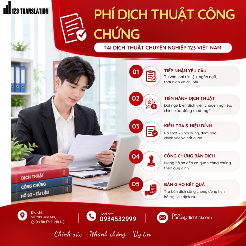 Phí dịch thuật công chứng