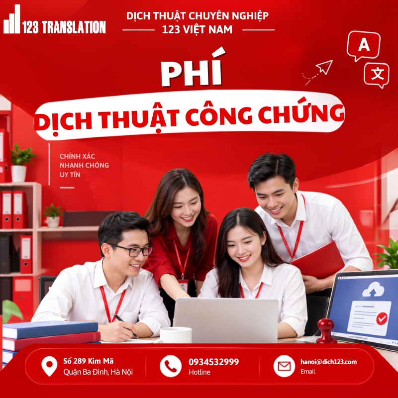 Phí dịch thuật công chứng