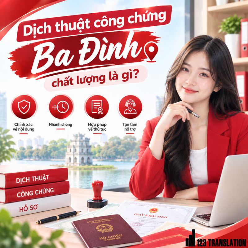 Khi lựa chọn dịch thuật công chứng Ba Đình chất lượng, khách hàng nên ưu tiên đơn vị có địa chỉ rõ ràng, thông tin liên hệ đầy đủ và quy trình tiếp nhận hồ sơ minh bạch.