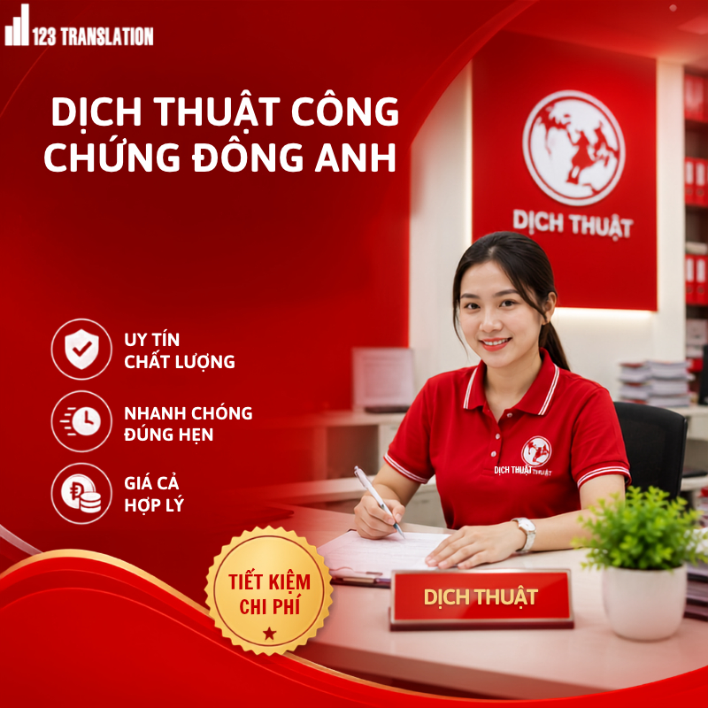 DỊCH THUẬT CÔNG CHỨNG ĐÔNG ANH