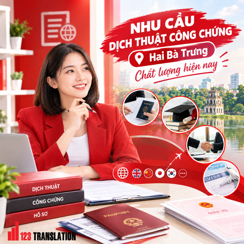 Khi lựa chọn dịch thuật công chứng Hai Bà Trưng chất lượng, khách hàng nên ưu tiên đơn vị có đội ngũ dịch thuật chuyên môn, quy trình kiểm tra kỹ lưỡng và chi phí minh bạch.