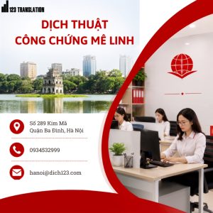 Dịch thuật công chứng Mê Linh