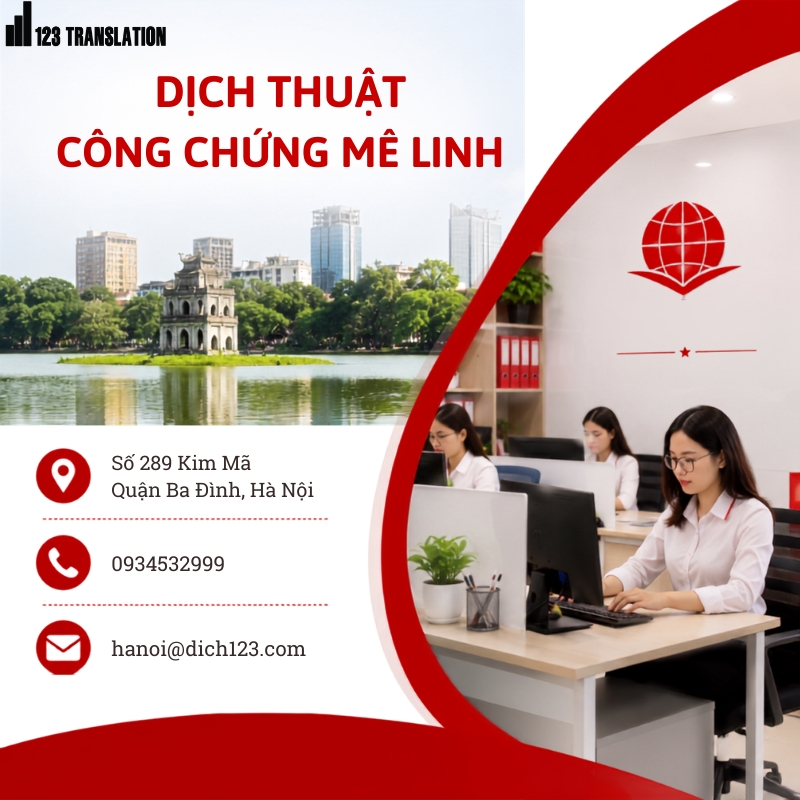Dịch thuật công chứng Mê Linh