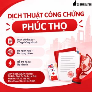 Dịch thuật công chứng Phúc Thọ