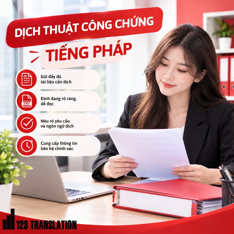 Dịch thuật công chứng tiếng Pháp
